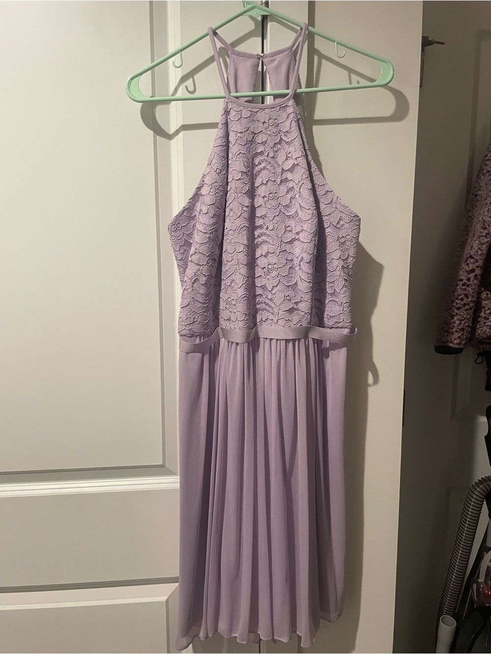 Lavender Lace Halter Dress